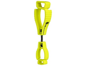 Klips pro zavěšení drobných předmětů na oděv, reflexní žlutá
