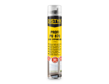 Pistolová pěna PROFI PU 870 DISTYK Line 870 ml žlutá