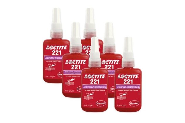 6 x Loctite 221 - 50 ml