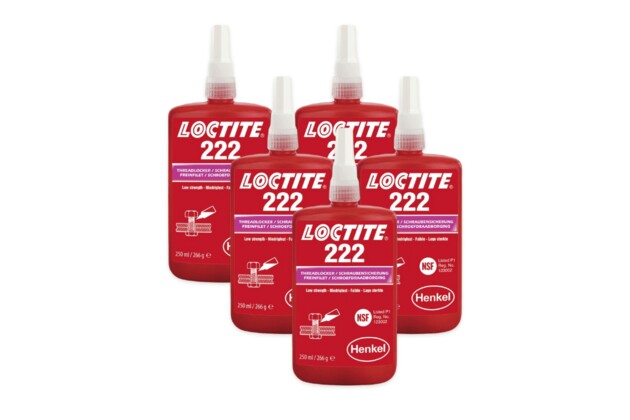 5 x Loctite 222 - 250 ml