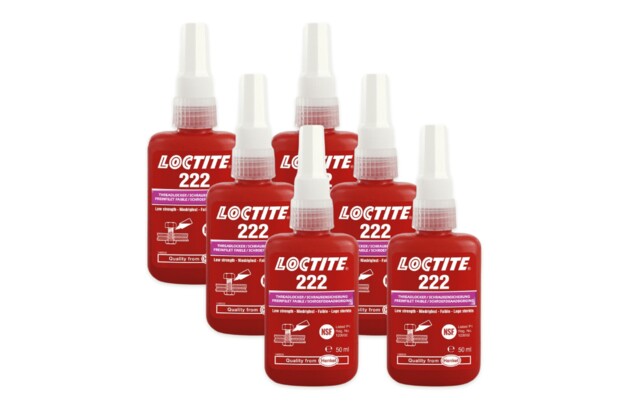 6 x Loctite 222 - 50 ml