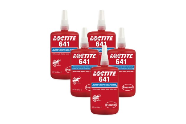 5 x Loctite 641 - 250 ml