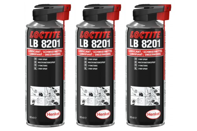 3 x Loctite LB 8201 - 400 ml, 5way sprej, olej