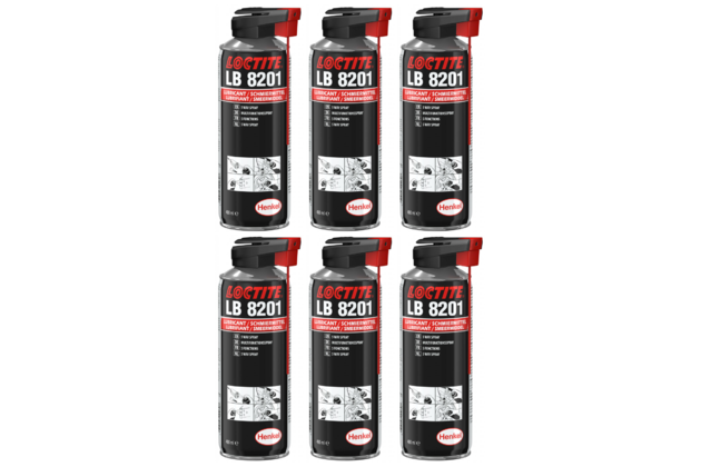 6 x Loctite LB 8201 - 400 ml, 5way sprej, olej